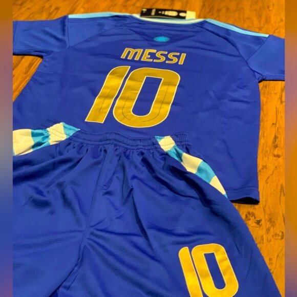 Large Messi Youth Barcelona Soccer Jersey Kit Kids - Picture 2 of 9